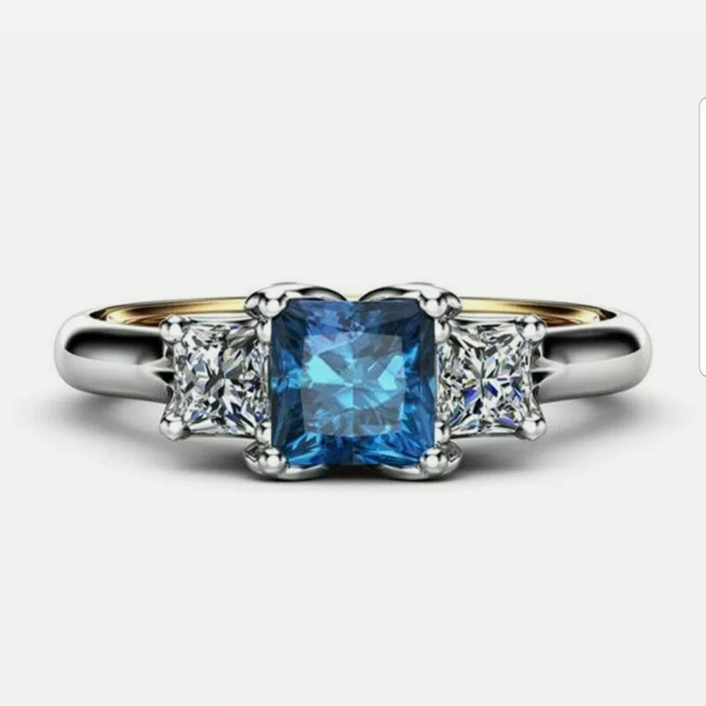 New 18k yellow gold & S925 silver beaitiful ring - Picture 7 of 9